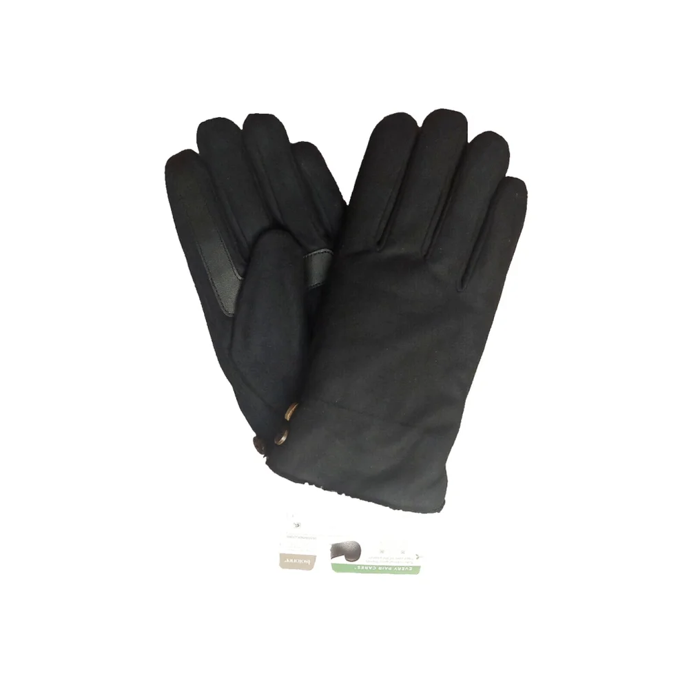 Isotoner Signature Microsuede Water-Repellent Black Gloves Fuzzy Cuffs XL NWT